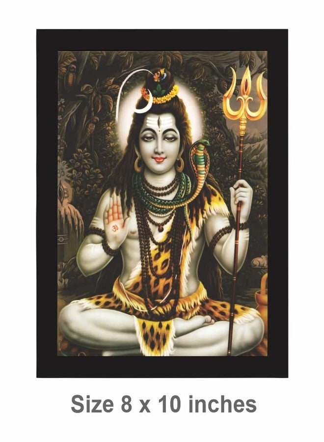 Printality Wall Photo Frame Lord Shiv Shankar Printed Wall Hanging Big Size 8 x 10 inches Photo Frames for wall decoration - Image 2